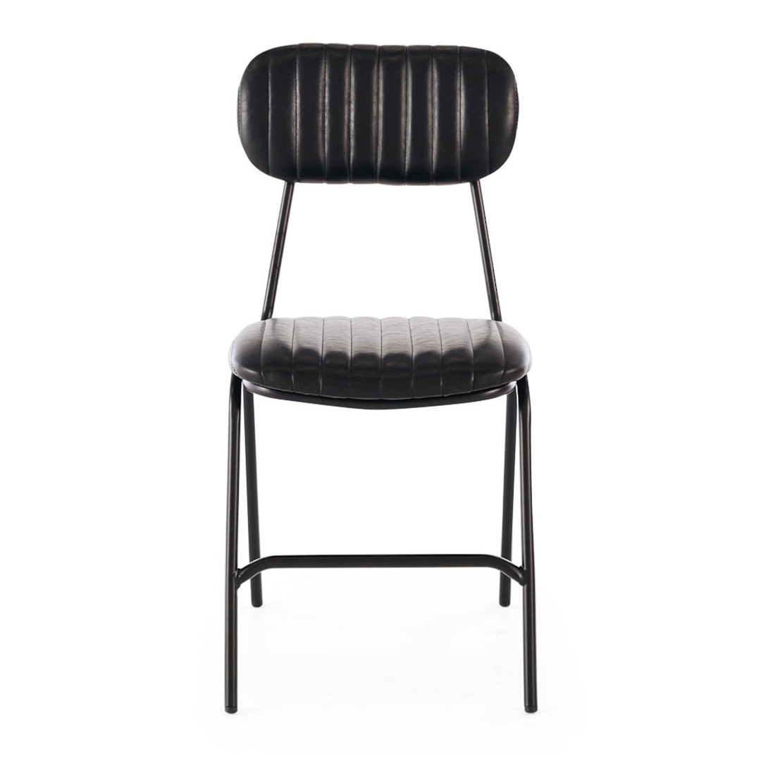Datsun Dining Chair Vintage Black PU image 1